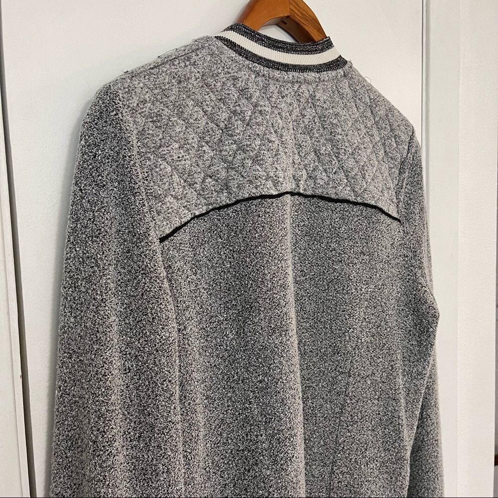 Dolan T - Shirt  tweed terry gray bomber jacket - Picture 5 of 10